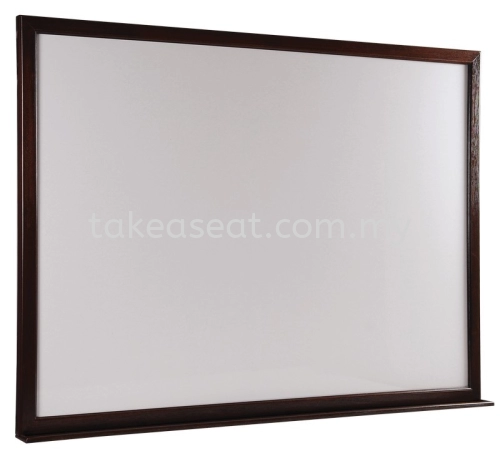 Wood Frame Whiteboard Walnut