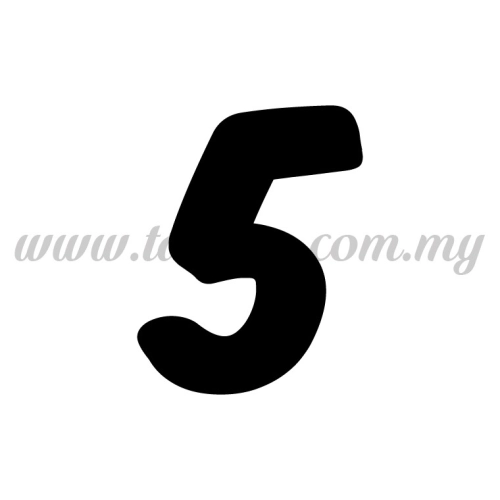 Sticker Number "5" - Bold (SK-0NUM6-5)