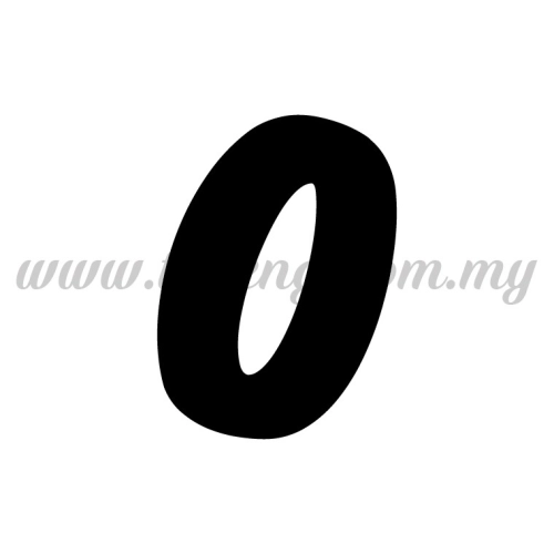 Sticker Number "0" - Bold (SK-0NUM6-0)