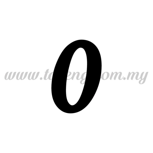 Sticker Number "0" - Regular (SK-0NUM5-0)