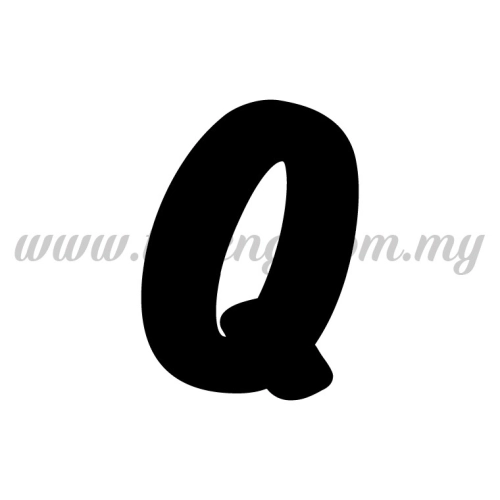 Sticker Alphabet Q - Bold (SK-AALP6-Q)