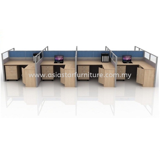 CLUSTER OF 8 OFFICE PARTITION WORKSTATION 14 - Partition Workstation Selayang | Partition Workstation Rawang | Partition Workstation Kepong | Partition Workstation Segambut