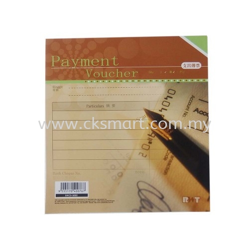 RWT PAYMENT VOUCHER 1PLY x 50's SWCS-5002 Books & Memo Johor Bahru (JB), Malaysia, Pekan Nanas, Skudai Supplier, Suppliers, Supply, Supplies | CK Smart Trading