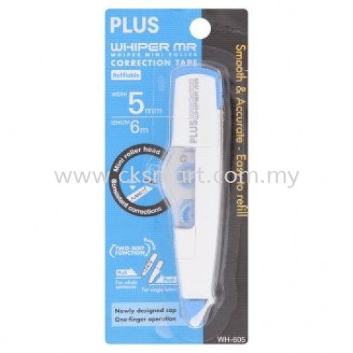 PLUS CORRECTION TAPE 5MM X 6M WH-605 Correction Liquid, Tapes, Eraser Johor Bahru (JB), Malaysia, Pekan Nanas, Skudai Supplier, Suppliers, Supply, Supplies | CK Smart Trading