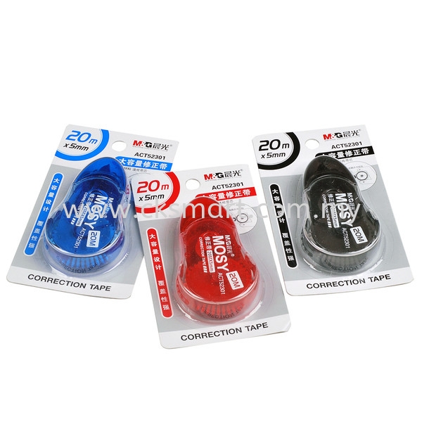 M&G CORRECTION TAPE 20m X 5mm ACT52301 Correction Liquid, Tapes, Eraser Johor Bahru (JB), Malaysia, Pekan Nanas, Skudai Supplier, Suppliers, Supply, Supplies | CK Smart Trading