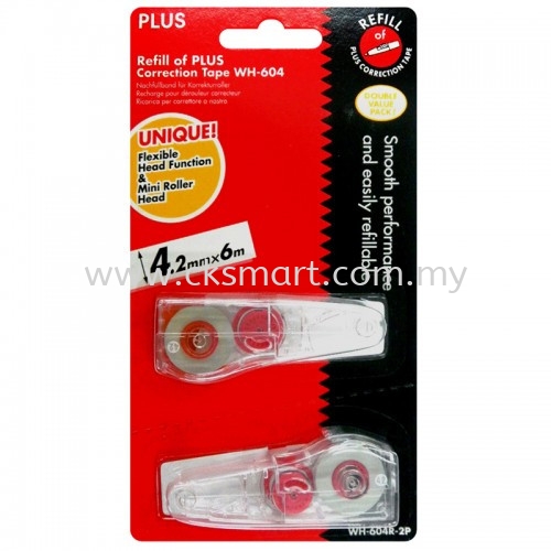 PLUS CORRECTION TAPE REFILL 2IN1 4.2MM X 6M WH-604R Correction Liquid, Tapes, Eraser Johor Bahru (JB), Malaysia, Pekan Nanas, Skudai Supplier, Suppliers, Supply, Supplies | CK Smart Trading