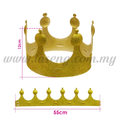 Plastic King Crown Glitter (HMK-CR5)