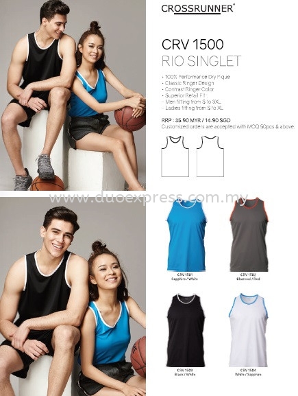 Cross Runner CRV 1500 Singlet Singlet Jersi Cross Runner - READY MADE  Malaysia, Selangor, Kuala Lumpur (KL), Petaling Jaya (PJ) Supplier, Suppliers, Supply, Supplies | Duo Express