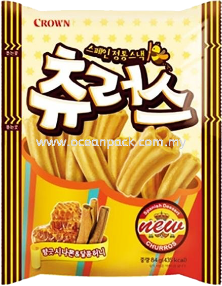 #CHUROS HONEY (CROWN) Korean Snacks Snack Food Selangor, Malaysia, Kuala Lumpur (KL), Rawang Supplier, Suppliers, Supply, Supplies | Ocean Packaging Sdn Bhd