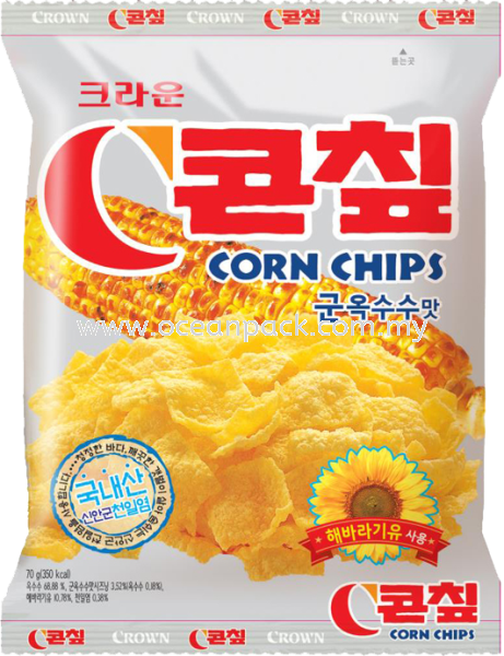 #BAKED CORN CHIPS (CROWN) Korean Snacks Snack Food Selangor, Malaysia, Kuala Lumpur (KL), Rawang Supplier, Suppliers, Supply, Supplies | Ocean Packaging Sdn Bhd