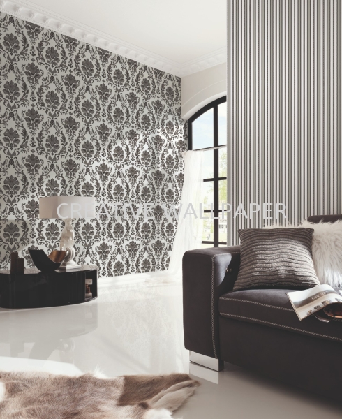 Concerto_RB1_301901_310415_A4 AS - Black & White - 2017 Germany Wallpaper - Size: 53cm x 10m Kedah, Alor Setar, Malaysia Supplier, Supply, Supplies, Installation | Creative Wallpaper