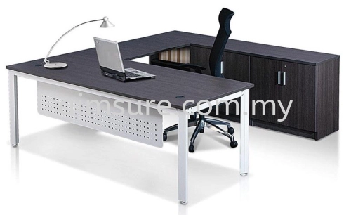 Vanda L shape director table with credenza return n modesty panel