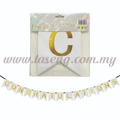 Banner Congratulations *White (P-BN-80206)