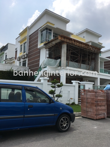 Extension Of Living Hall and Balcony  3 Storey House  Work In Progress  Johor Bahru (JB), Johor, Skudai Service, Renovation, Construction | Ban Heng Interior Design Sdn Bhd