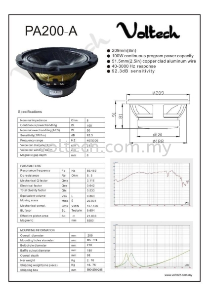 Voltech PA200-A Voltech Component Johor Bahru, JB, Johor, Malaysia. Supplier, Suppliers, Supplies, Supply | Voltech Professional