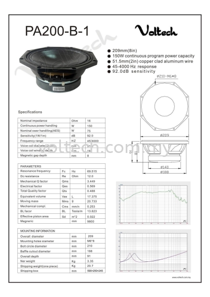 Voltech PA200-B-1 Voltech Component Johor Bahru, JB, Johor, Malaysia. Supplier, Suppliers, Supplies, Supply | Voltech Professional