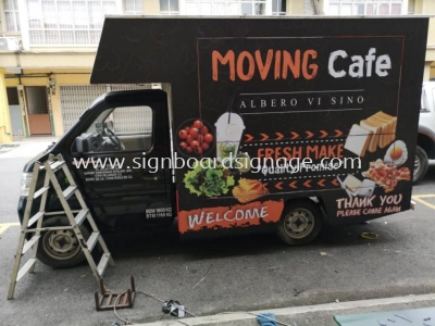 Moving Cafe Truck Box lorry Uv Sticker at Klang