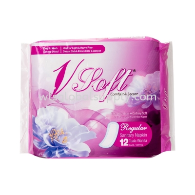 V Soft Regular Sanitary Napkin 12's