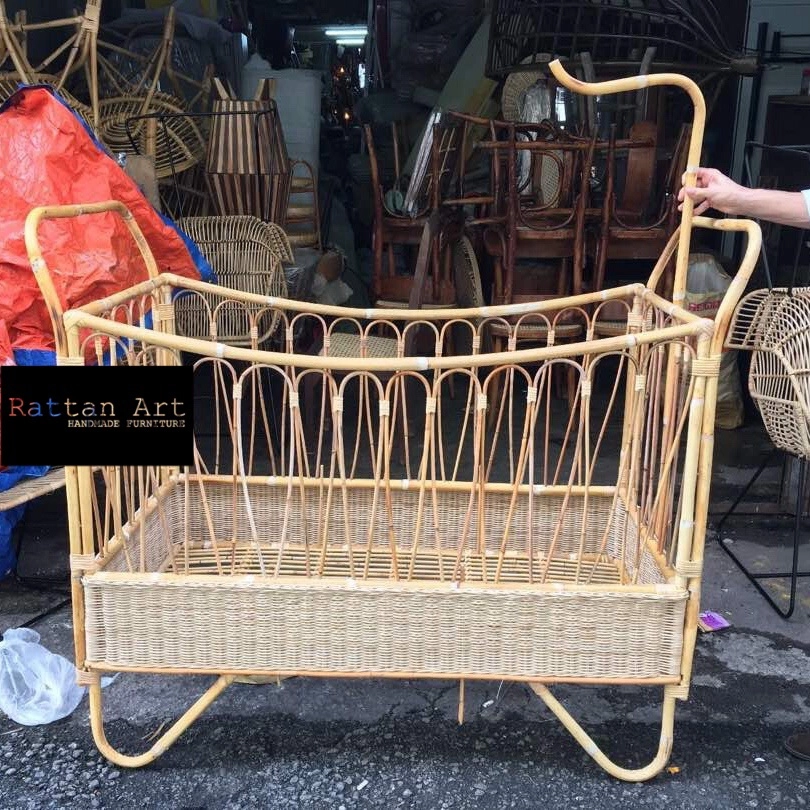 Custom Made Rattan Baby Bed