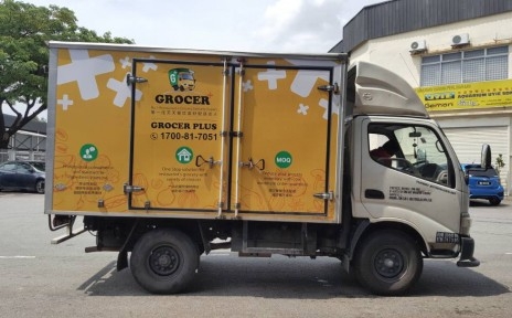 Grocer Plus Lorry Advertising Vehicle Advertising Malaysia, Selangor, Kuala Lumpur (KL), Puchong Services | AD-ON-BUS SDN BHD