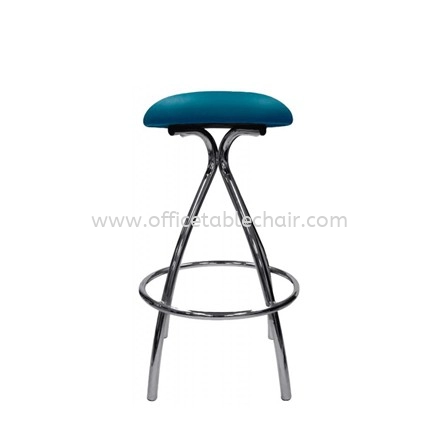 LOW BARSTOOL CHAIR C/W CHROME METAL BASE ST12