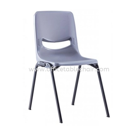 SC7 STUDENT CHAIR WITHOUT ARMREST & 4 LEGGED EPOXY BLACK METAL BASE