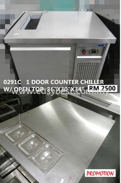 USED : 0291C 1 DOOR COUNTER CHILLER W/ OPEN TOP 36"X30"X34" Used-Kitchen Equipments Seri Kembangan, Selangor, Kuala Lumpur (KL), Batu Caves, Malaysia Supplier, Supplies, Manufacturer, Design, Renovation | Easy Best Marketing Sdn Bhd