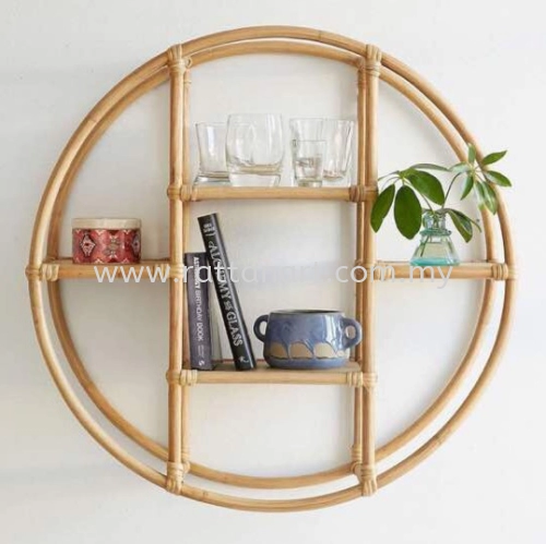 RATTAN HANGING SHELF AVA