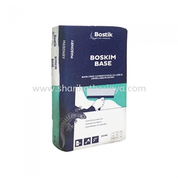 BOSTIK BOSKIM BASE FINISH COAT CEMENTITIOUS FILLING & LEVELLING PLASTER 25KG (GREY) Bostik Smart Adhesive & Waterproofing Solutions Building Material Johor, Malaysia, Ayer Hitam Supplier, Wholesaler, Supply, Supplies | Sharikat Berjaya