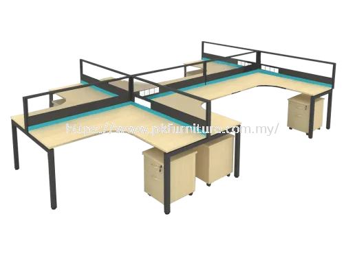 Desking System 45 - 6 Pax Workstation