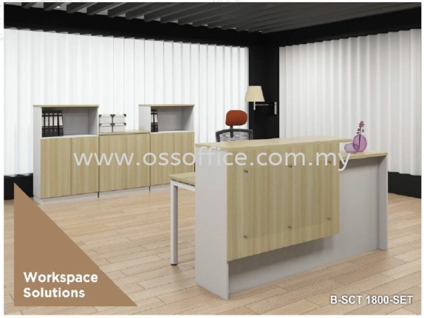 Reception Counter Furniture - SL 55 Series B-SCT 1800-Set Reception Set Desking Selangor, Malaysia, Kuala Lumpur (KL), Klang Supplier, Suppliers, Supply, Supplies | OSS Office System Sdn Bhd