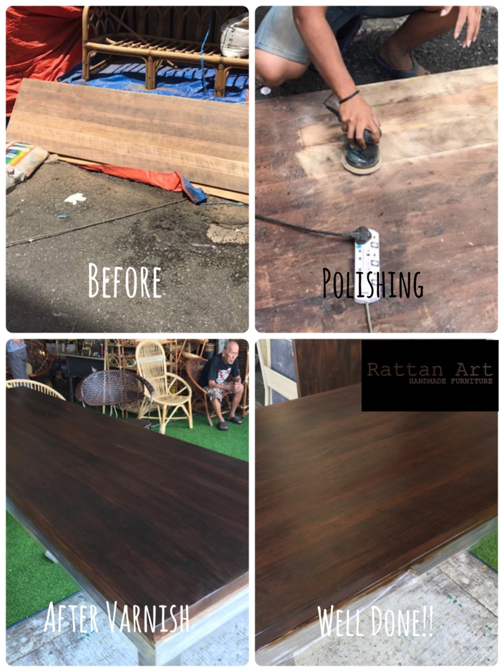 Repair Wooden Table / Renew And Re-varnish