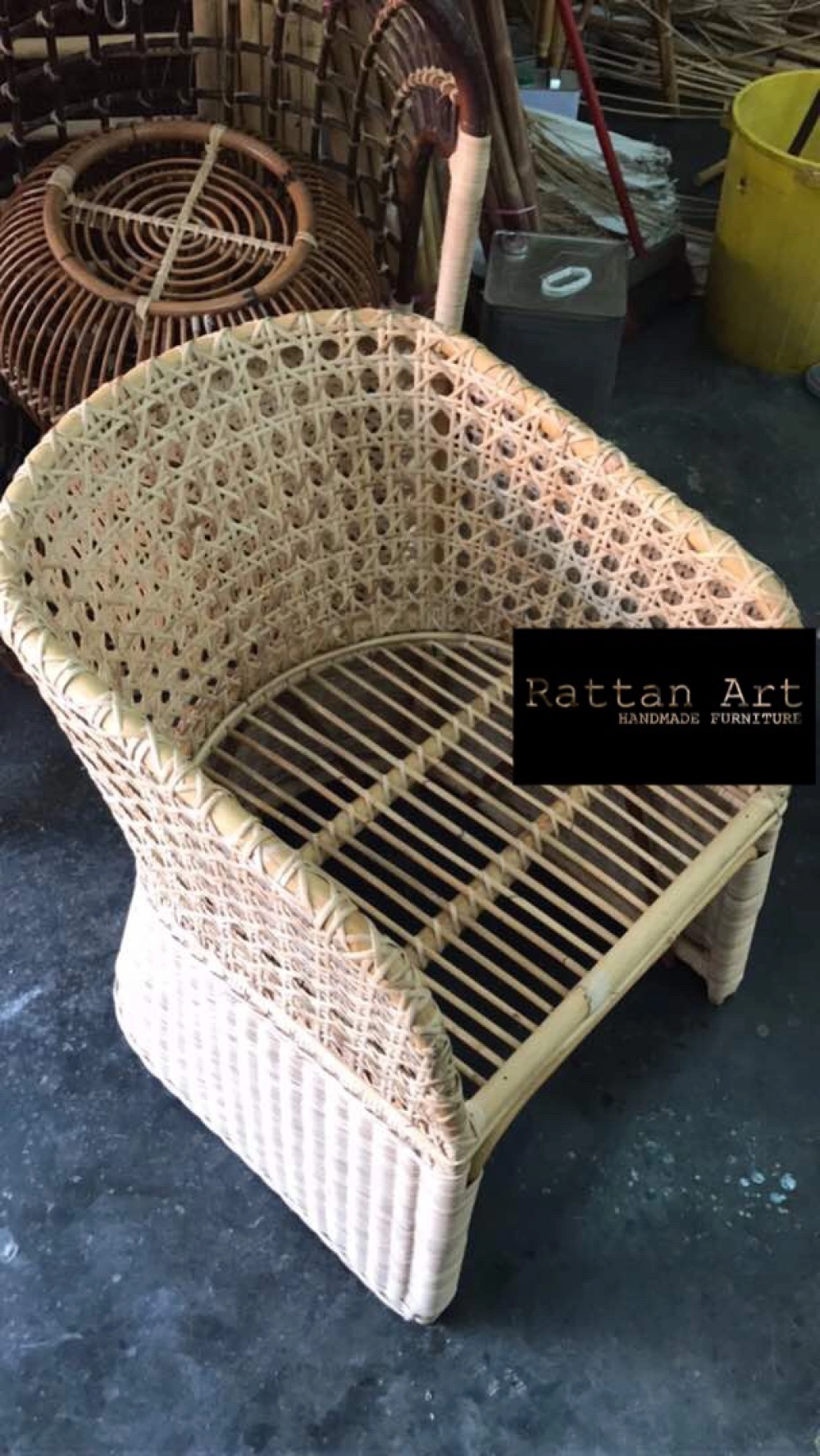 Custom Made Rattan Dining Chair 