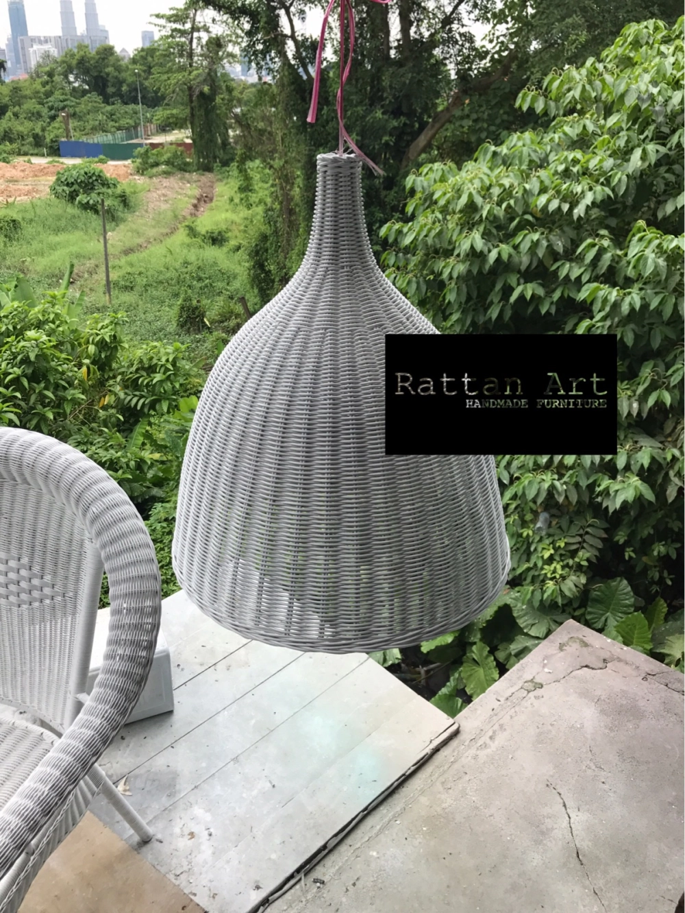 Custom Made Rattan Pendant Light 