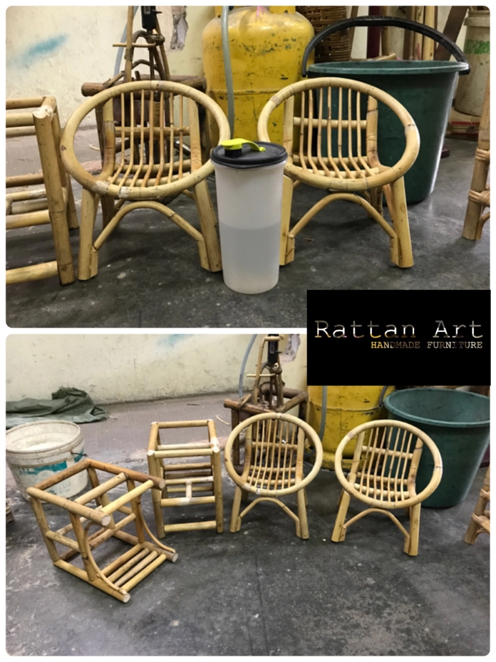 Custom Made Rattan Baby Doll Chair 