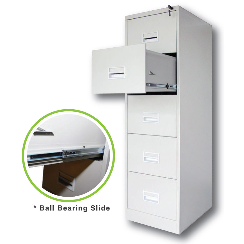 S106 / 5A - 5 Drawers Filling Cabinet with Recess Handle C/W Ball Bearing Slide