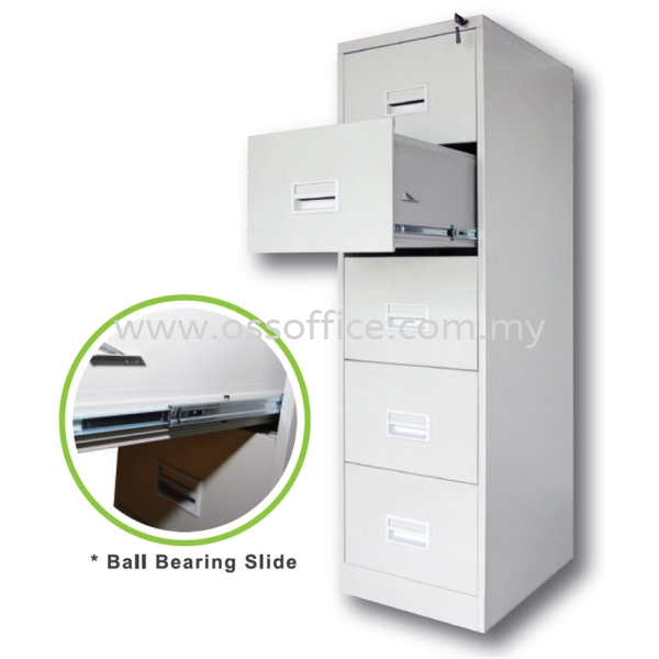 S106 / 5A - 5 Drawers Filling Cabinet with Recess Handle C/W Ball Bearing Slide Filling Cabinet Steel Cabinet & Safe Box Selangor, Malaysia, Kuala Lumpur (KL), Klang Supplier, Suppliers, Supply, Supplies | OSS Office System Sdn Bhd