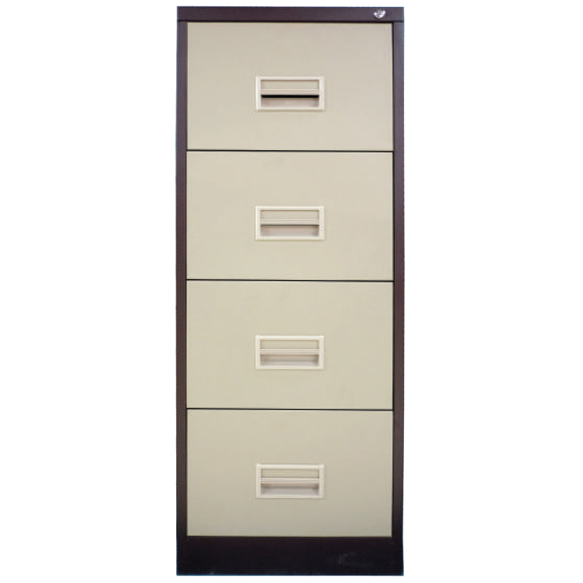 S106 / AB - 4 Drawers Filling Cabinet with Recess Handle C/W Ball Bearing Slide