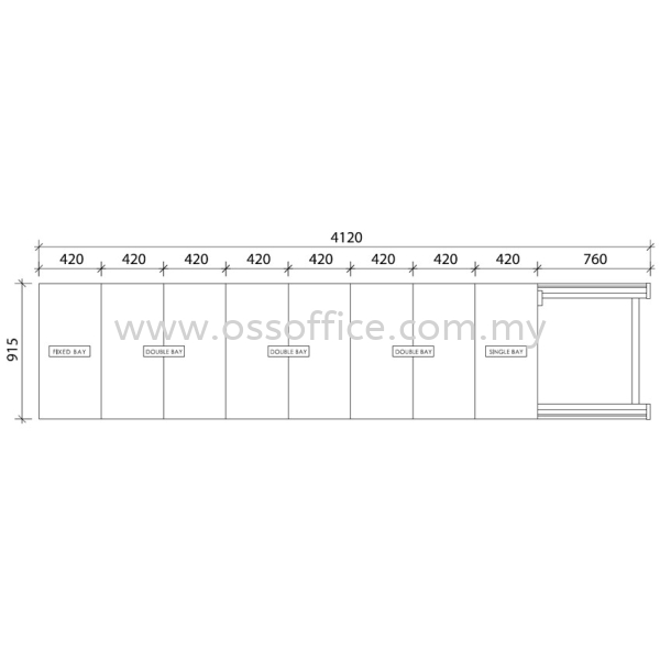 S117/D - 10x1 Bay Depth Hand Push Mobile Compactor Floor Plan Hand Push Mobile Compactor Mobile Compactor Steel Cabinet & Safe Box Selangor, Malaysia, Kuala Lumpur (KL), Klang Supplier, Suppliers, Supply, Supplies | OSS Office System Sdn Bhd