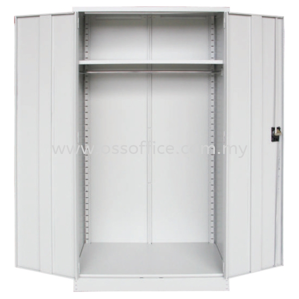 S199 Full Height Wardrobe with Steel Swinging Door C/W 1 Adjustable Shelves at Top & 1 Cloth Hanging Bar at Bottom Wardrobe Steel Cabinet & Safe Box Selangor, Malaysia, Kuala Lumpur (KL), Klang Supplier, Suppliers, Supply, Supplies | OSS Office System Sdn Bhd