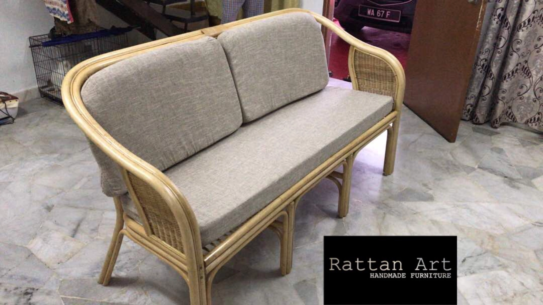 Custom Made Rattan Sofa Chair