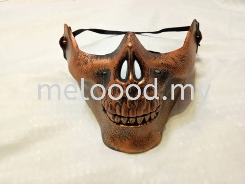 Skeleton Half Face Mask - Bronze 