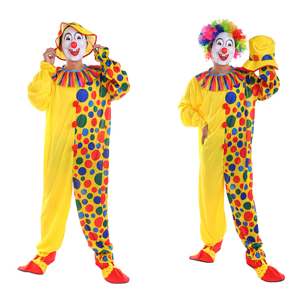 CLOWN JUMP SUIT ( YLW HALF ) - XL - 1033 0203 03