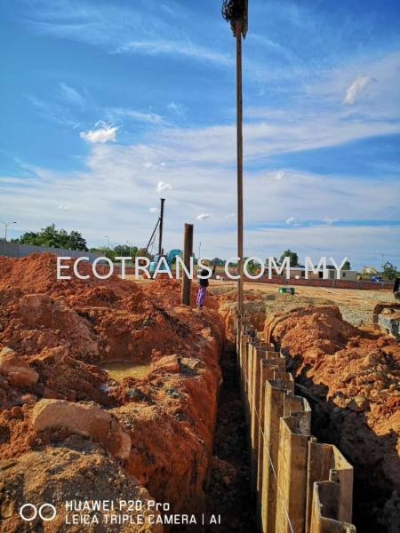  Proposed Car Battery Manufacturing Plant at Kuantan Integrated Industrial Park Sheet Piling  Project Completed Johor Bahru (JB), Malaysia, Ulu Tiram Supplier, Rental, Equipment, Machinery | Ecotrans Construction & Heavy Machinery Sdn Bhd