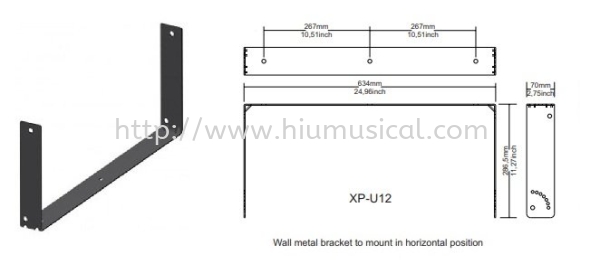 XP-U 12 Metal Bracket Wall Mount for X-PRO 12A Active Speaker FBT Active Speaker Loud Speakers Johor Bahru JB Malaysia Supply Supplier, Services & Repair | HMI Audio Visual Sdn Bhd