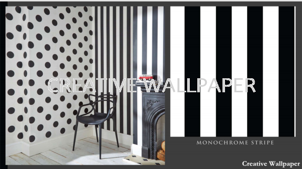 100099 monochrome stripe G & B - Kids @ Home - 2017 Germany Wallpaper - Size: 53cm x 10m Kedah, Alor Setar, Malaysia Supplier, Supply, Supplies, Installation | Creative Wallpaper