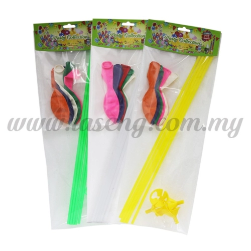 12inch Standard Balloon & Balloon Stick 5pcs (B-BS5)