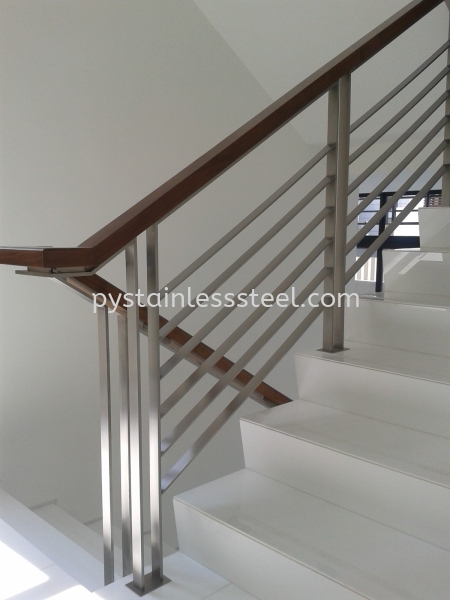 Stainless Steel Staircase Handrail With Wood Stainless Steel Staircase Handrail With Wood Stainless Steel Staircase Handrail Selangor, Kajang, Kuala Lumpur (KL), Malaysia Contractor, Supplier, Supply | P&Y Stainless Steel Sdn Bhd