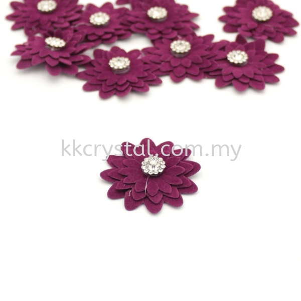 Handmake Flower, Code 90#, Color # 111# Purple, 10pcs/pack Handmake Flower Kuala Lumpur (KL), Malaysia, Selangor, Klang, Kepong Wholesaler, Supplier, Supply, Supplies | K&K Crystal Sdn Bhd