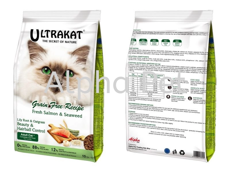 Ultrakat Grain Free Cat Food (Fresh Salmon & Seaweed)